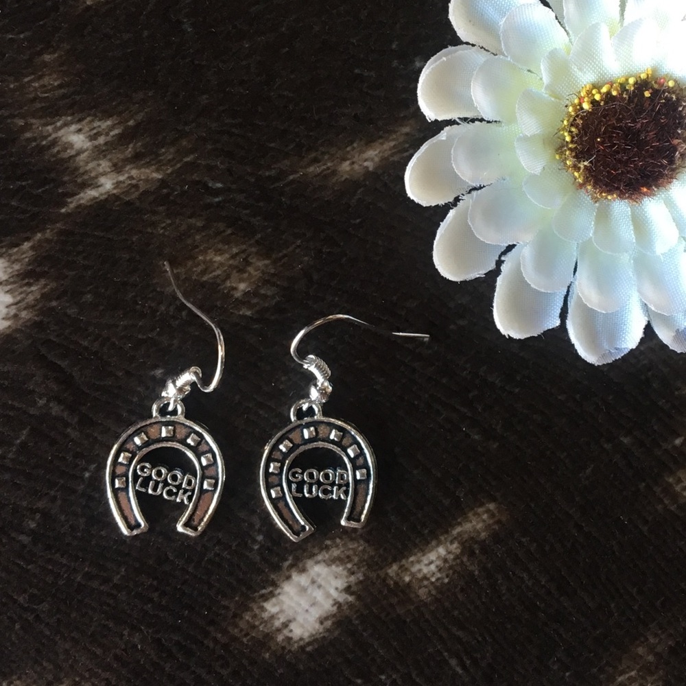Goodluck Silver Horseshoe Earrings